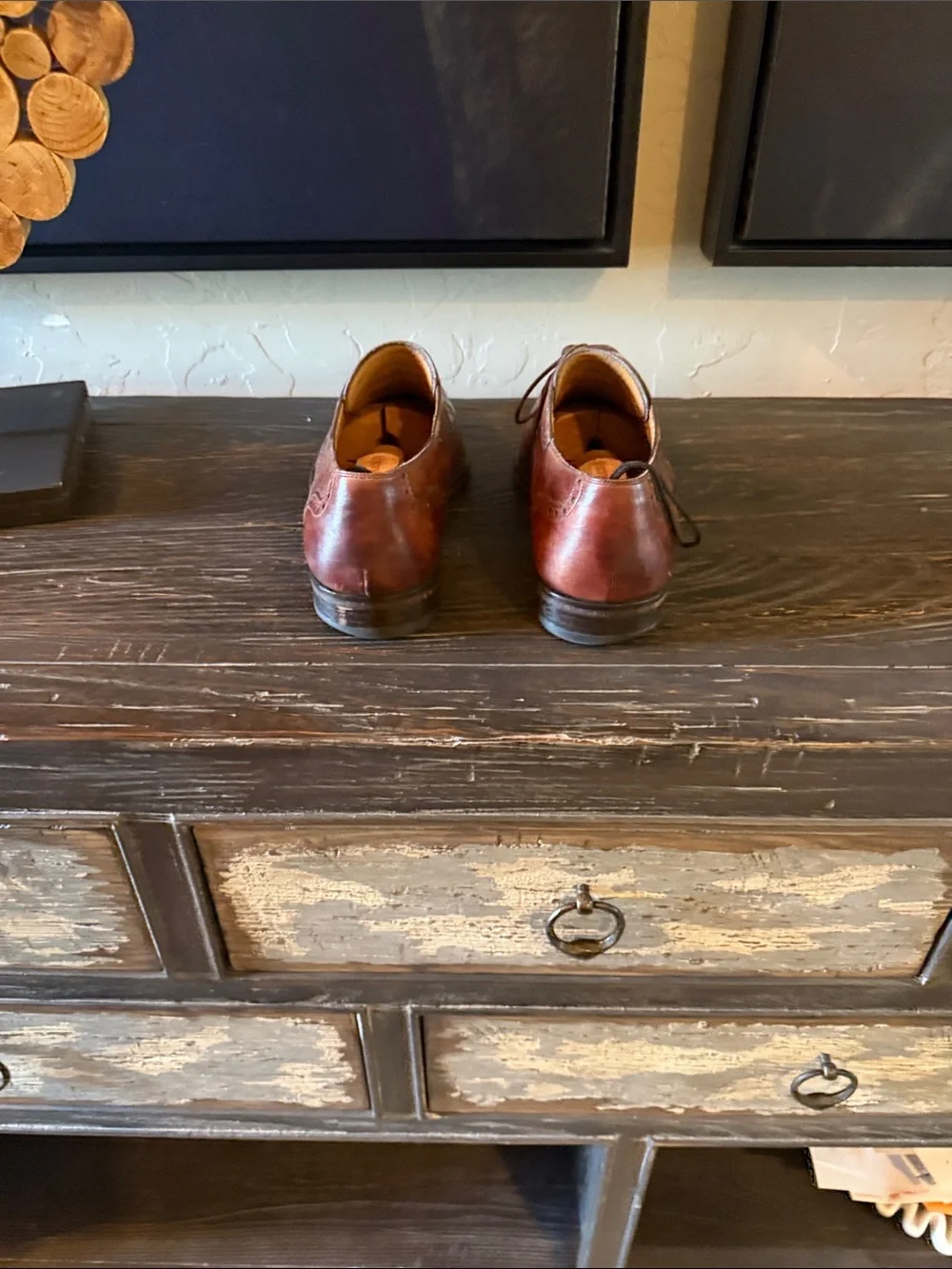 Magnanni Brown Leather Wingtip Oxfords